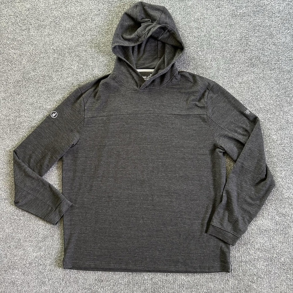 Johnnie-O Hoodie Mens XL Black Remmy Performance UPF 50 Pullover Lightweight - Picture 2 of 13